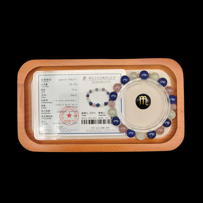 OneCrystal-Zodiac NHE Flow Crystal Beads Series Scorpio-HeartFire Bracelet-*Vulnerable Embrace*