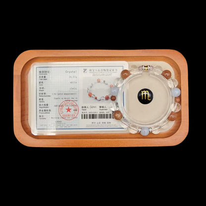 OneCrystal-Zodiac NHE Flow Crystal Beads Series Scorpio-Momentum Bracelet-*Phoenix Compass*