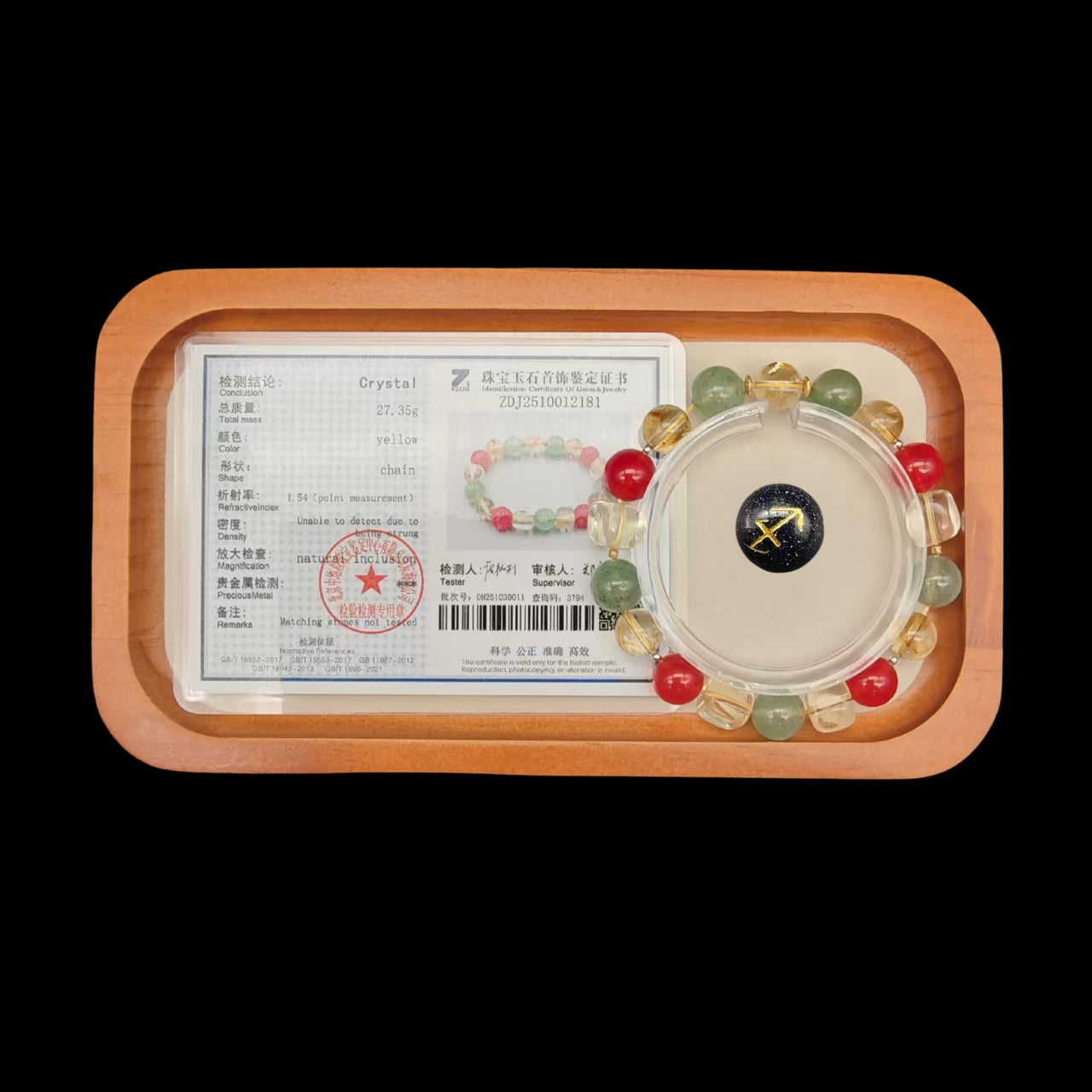 OneCrystal-Zodiac NHE Flow Crystal Beads Series Sagittarius-Vitality Bracelet-*Earth Pulse*