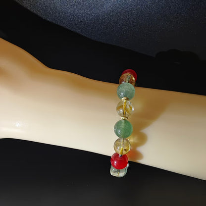 OneCrystal-Zodiac NHE Flow Crystal Beads Series Sagittarius-Vitality Bracelet-*Earth Pulse*