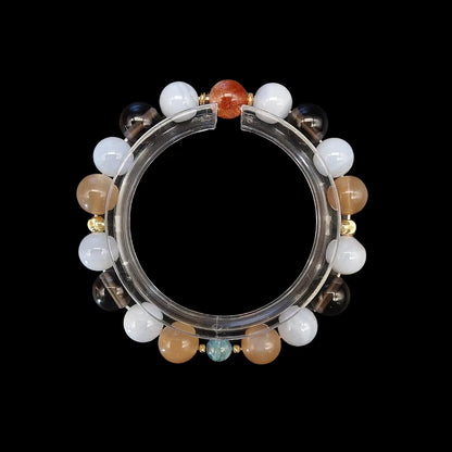 OneCrystal-Zodiac NHE Flow Crystal Beads Series Sagittarius-HeartFire Bracelet-*Eternal Flame*