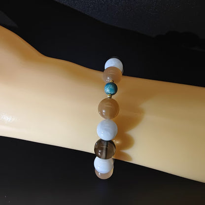 OneCrystal-Zodiac NHE Flow Crystal Beads Series Sagittarius-HeartFire Bracelet-*Eternal Flame*