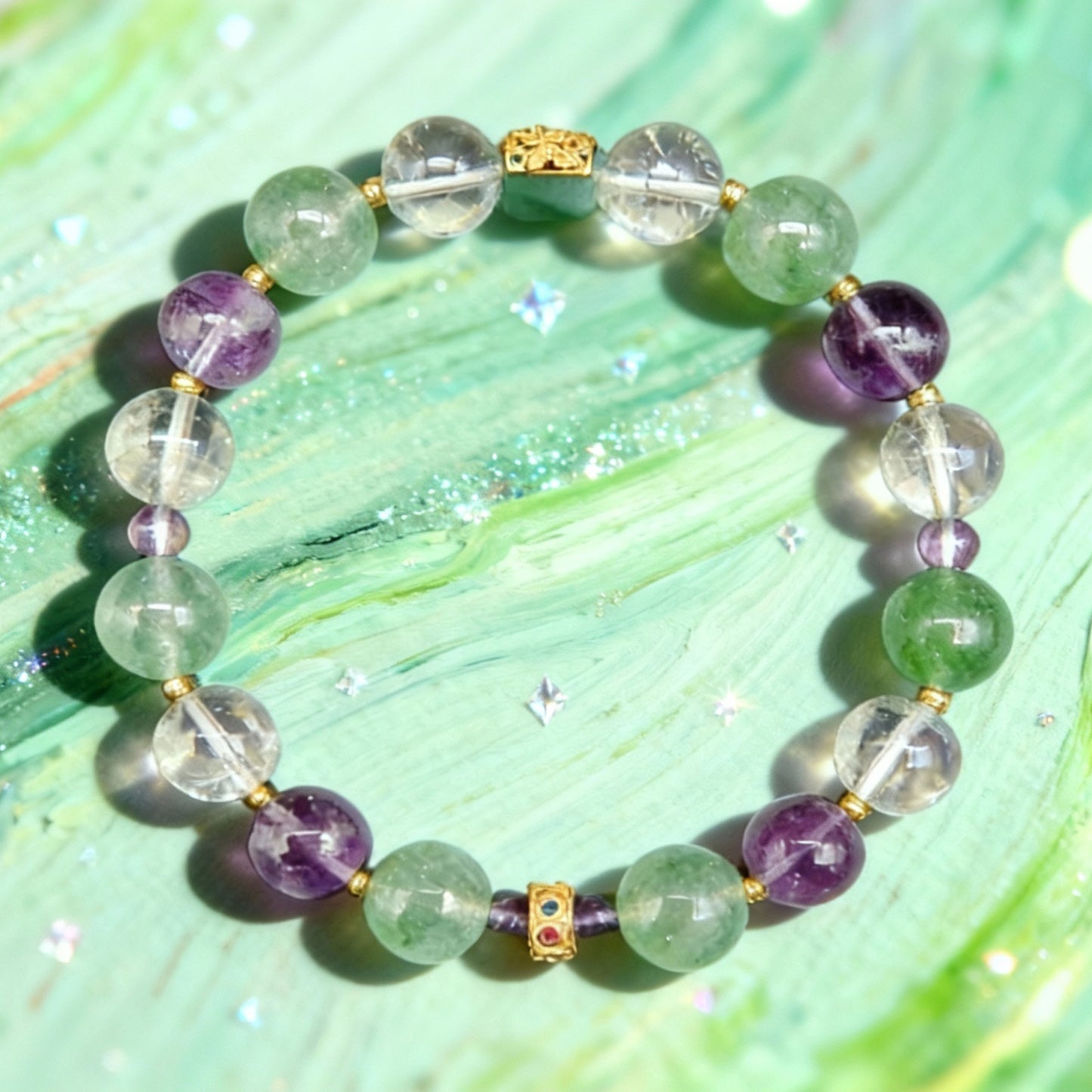 NHE Flow Crystal Beads-2025 Christmas- Wood-'Evergreen Joy'