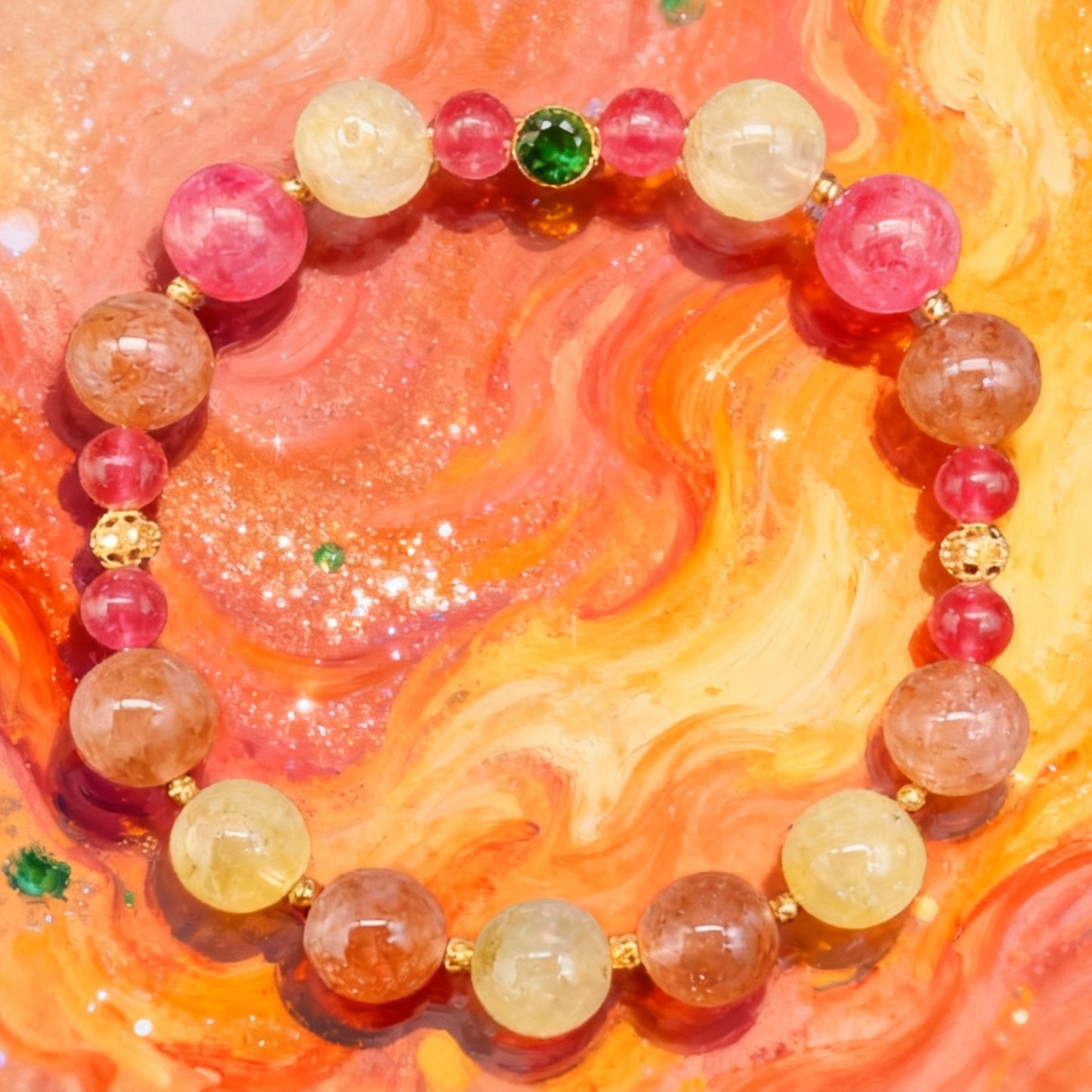 NHE Flow Crystal Beads-2025 Christmas- Fire-'Yule Flame'