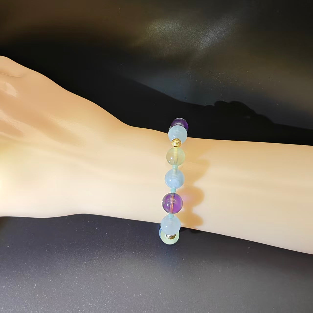 OneCrystal-Zodiac NHE Flow Crystal Beads Series Pisces-Vitality Bracelet-*Dewdrop Healing*
