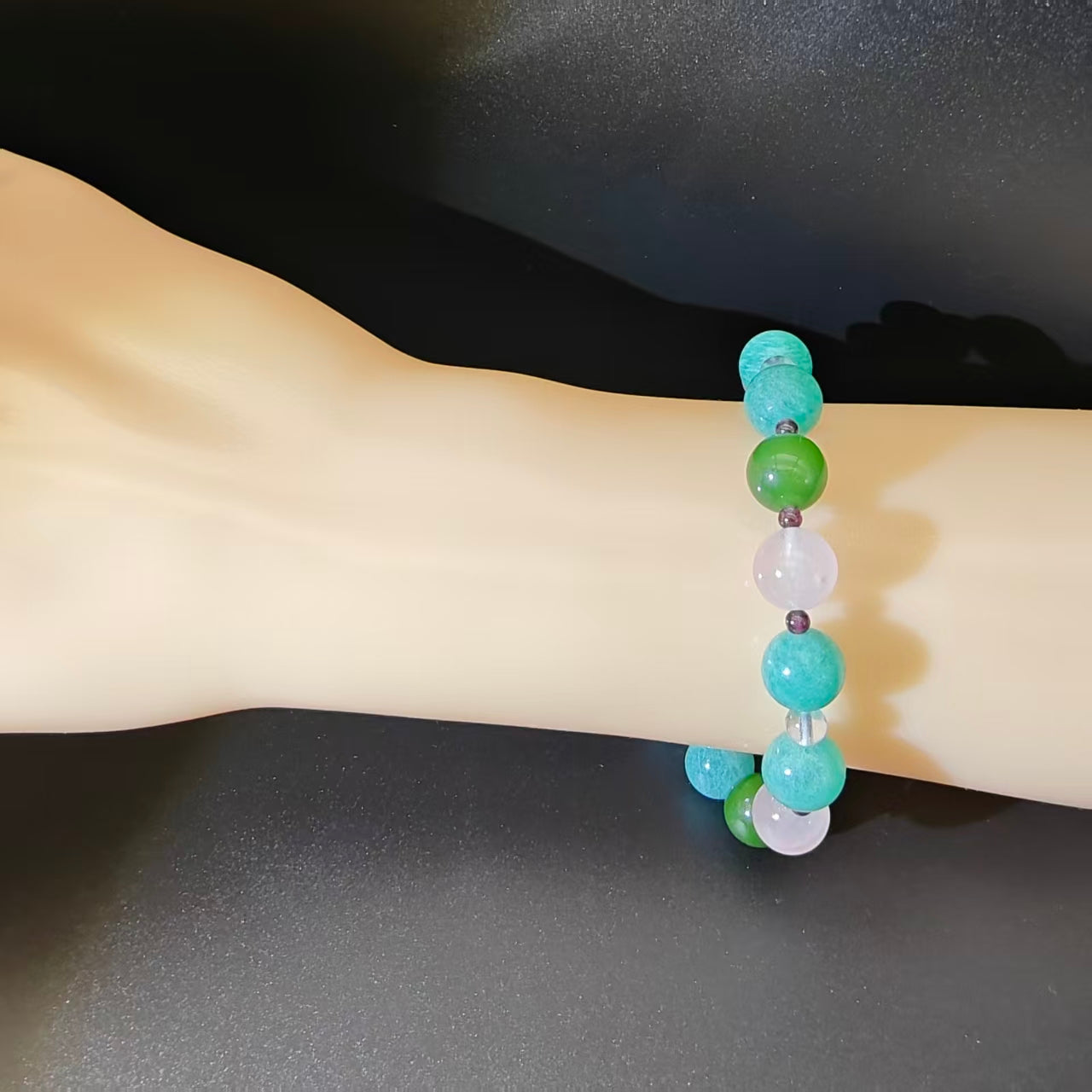 OneCrystal-Zodiac NHE Flow Crystal Beads Series Pisces-HeartFire Bracelet-*Coral Whisper*