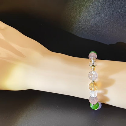 OneCrystal-Zodiac NHE Flow Crystal Beads Series Pisces-Alignment Bracelet-*Ocean Alchemy*