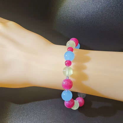 OneCrystal-Zodiac NHE Flow Crystal Beads Series Aries-HeartFire Bracelet-*Lava Whisper*