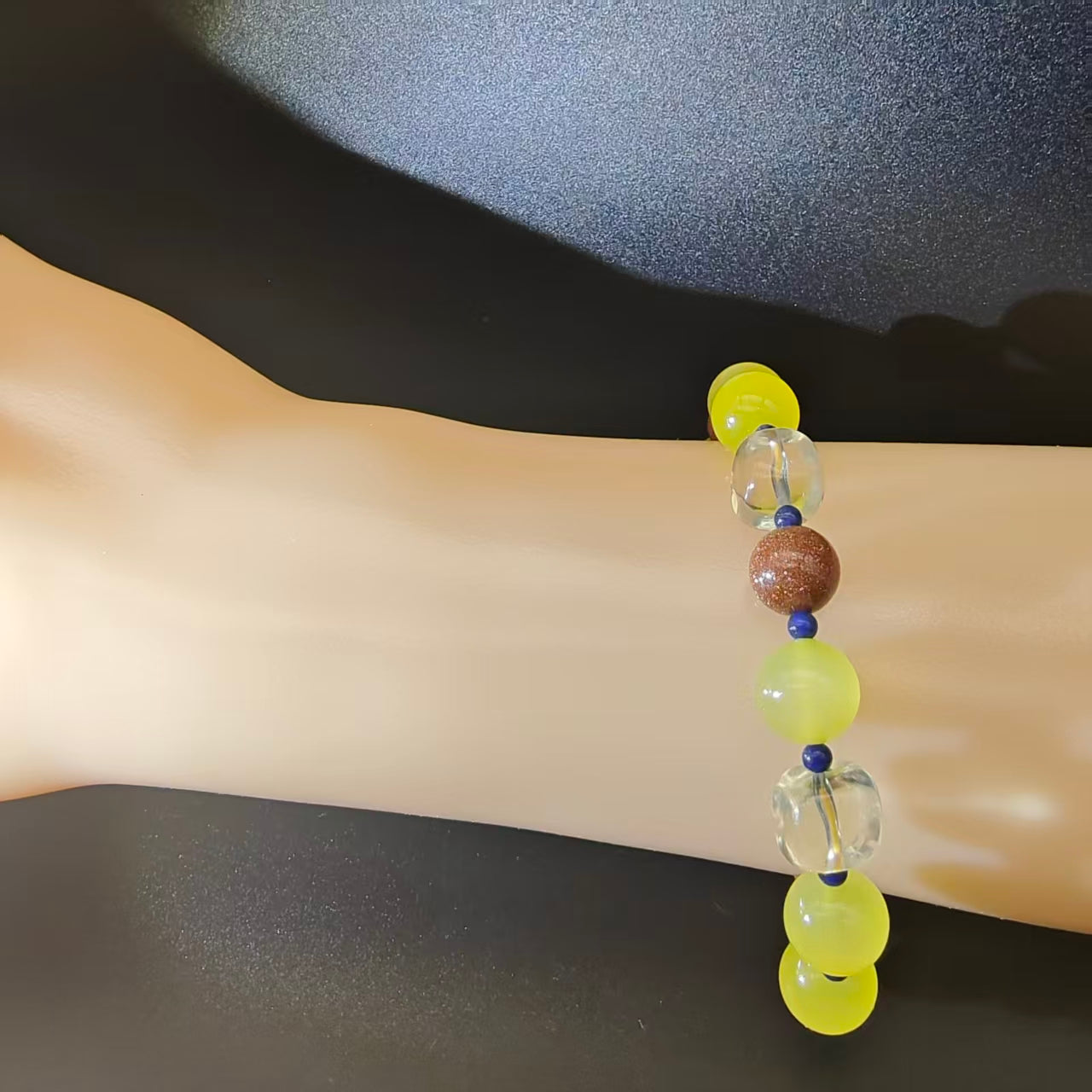 OneCrystal-Zodiac NHE Flow Crystal Beads Series Aries-Momentum Bracelet-*Equator Compass*