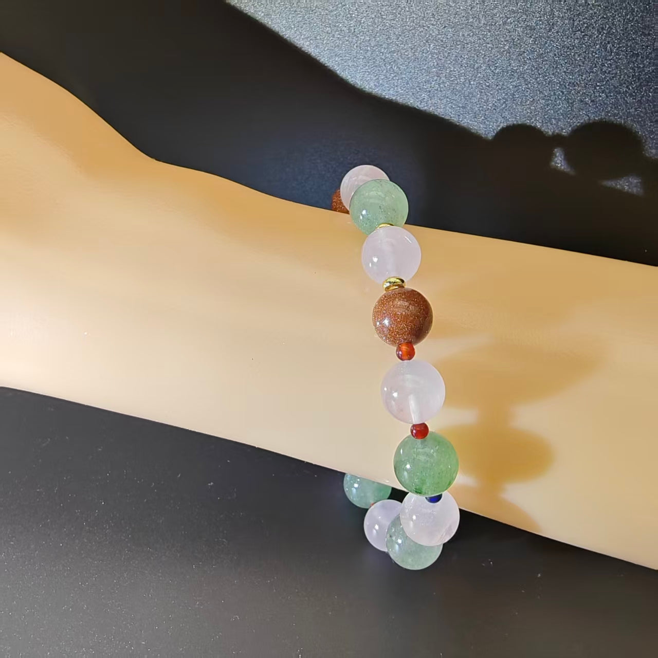 OneCrystal-Zodiac NHE Flow Crystal Beads Series Taurus-HeartFire Bracelet-*Honey Glaze*