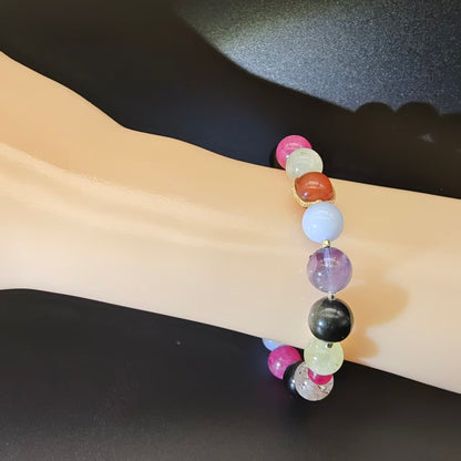 OneCrystal-Zodiac NHE Flow Crystal Beads Series Taurus-Alignment Bracelet-*Abundance Trinity Key*