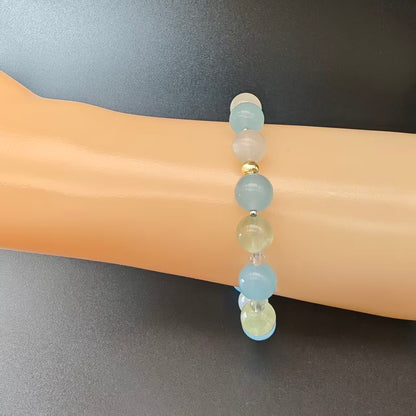 OneCrystal-Zodiac NHE Flow Crystal Beads Series Cancer-Vitality Bracelet-*Tidal Soothe*