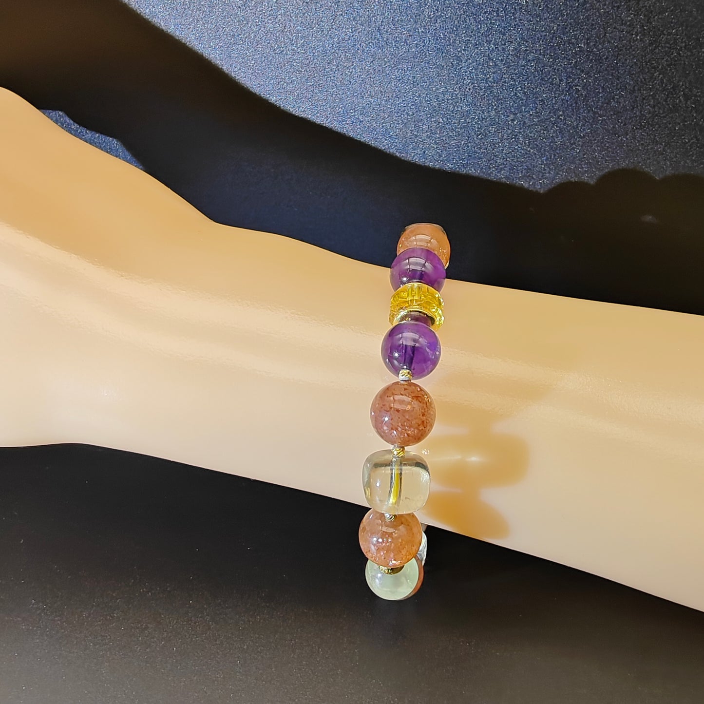 OneCrystal-Zodiac NHE Flow Crystal Beads Series Leo-Alignment Bracelet-*Golden Symphony*